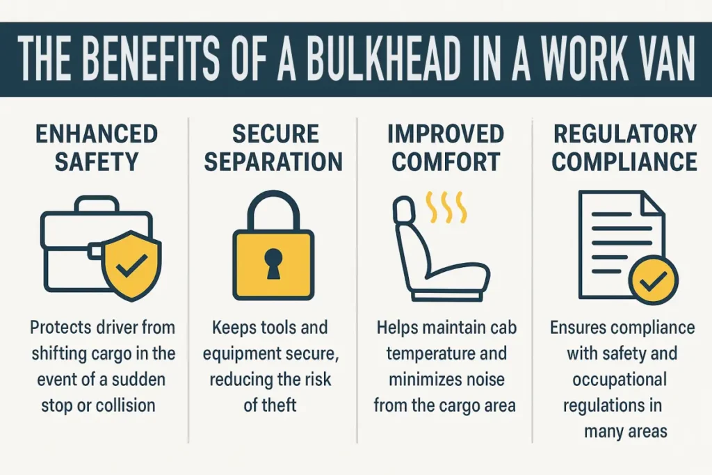the benefits of a bulkhead in a work van
